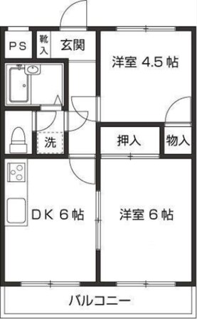 オークハイツS棟の物件間取画像